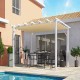 Pergola Aluminio Habrita Antracita 12m2 con lienzo de sombra