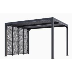 Pergola Bioclimatic Orientable Blades 11m2 and Brise-Vue façade 3.6m