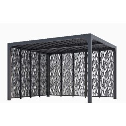 Lame orientabili bioclimatiche Pergola 11 m2 e Brese-Vue 2 facce