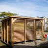 Quiosco de jardín de madera Blueterm 12,32 m2 con 2 paredes de Habrita