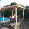 Gartenkiosk Blueterm Holz 12.32 m2 mit Zählern und 2 Wände Habrita