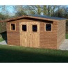 Refugio de jardín de madera maciza de Habrita de 12,3 m² y tablones de 42 mm