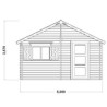 Theora Garden Shelter em Habrita Solid Wood 7.33 m2 com Telhado Onduline