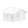 Theora Garden Shelter in Habrita Solid Wood 7.33 m2 with Onduline Roof