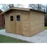 Therma Garden Refugio en Madera Maciza de 10,33 m2 con Techo Onduline Habrita