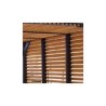 Pergola en bois Habrita avec Ventelles amovibles sur Toiture et un côté 348x310x232 Veneto