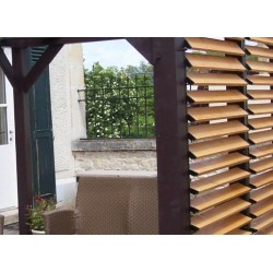 Lâminas orientables bioclimáticas pergola 11 m2 e lateral view breaker 3 m