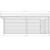 Thermabri Garden Refugio en Madera Maciza de 23,82 m2 con Techo de Acero Habrita