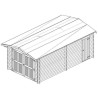 Thermabri Garden Refugio en Madera Maciza de 23,82 m2 con Techo de Acero Habrita