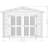 Thermabri Garden Refugio en Madera Maciza de 23,82 m2 con Techo de Acero Habrita