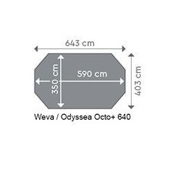 Couverture d’hiver piscines bois octogonales allongées OCTO Plus 640