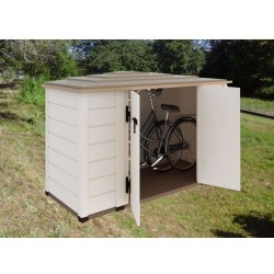 Habrita Solid Wood Garden Shelter 5.76 m2 com piso e telhado em placas de madeira ondulada