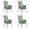 Lot de 4 Fauteuils Vondom  Ibiza Lounge Vert Pickle