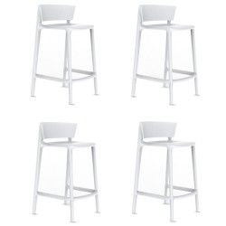 Lot de 4 tabourets plan de travail Vondom Africa hauteur d'assise 65 cm Vondom blanc