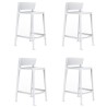Lot de 4 tabourets plan de travail Vondom Africa hauteur d'assise 65 cm Vondom blanc