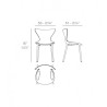 Lot de 4 Chaises Love Vondom Milos blanc