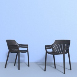 Lot de 4 fauteuils Vondom Spritz noir