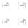 Lot de 4 fauteuils Vondom Spritz blanc
