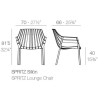 Lot de 4 fauteuils Vondom Spritz blanc
