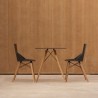 Lot de 4 Chaises Vondom Faz Wood1 blanc pieds chêne blanchis
