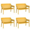 Lot de 4 sofas Vondom Spritz jaune moutarde