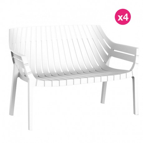 Lot de 4 sofas Vondom Spritz blanc