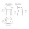 Lot de 4 Chaises Sabinas Vondom Ecru