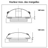 Cobertura para Piscina em Alumínio e Policarbonato 394x854x140 Abrilios
