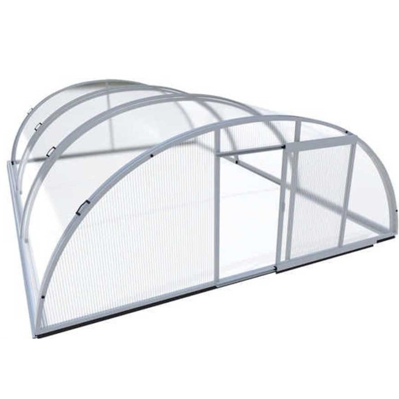 Mid-height Telescopic Pool Enclosure 394x642x137 Trend3 Azuro Abrilios Mid-height Telescopic Pool Enclosure 394x642x137 Trend3 Azuro Abrilios