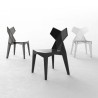Lot de 4 Chaises Kimono Vondom Noir Opaque