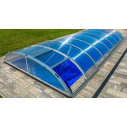 Zwembad beschutting in aluminium en polycarbonaat 430 x 854 x 84