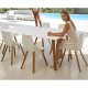 Table Vondom Faz Wood Plateau 200x90 Blanc et Pieds Chêne Naturel