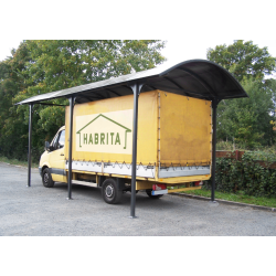 Carport Motorhome L7,60xH3,60m aluminum and polycarbonate Anti-UV Habrita