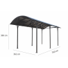Carport Wohnmobil L7,60xH3,60m aus Aluminium und Habrita Polycarbonat