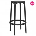 Set di 4 sgabelli di Bar Brooklyn Vondom altezza sedile 76 nero