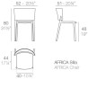 Lot de 4 chaises Vondom Africa pickle
