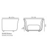 Fauteuil Vondom design Suave en tissu déperlant blanc Snow 1041