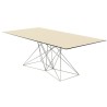 Table Faz Vondom 200x100 piètement inox plateau blanc