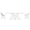 Table Faz Vondom 200x100 piètement inox plateau noir