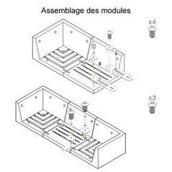 Salon de jardin Vondon lounge Pixel module divan Vondom tissu Silvertex écru