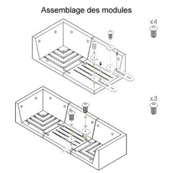 Salon de jardin Vondon lounge Pixel module divan Vondom tissu Silvertex orange