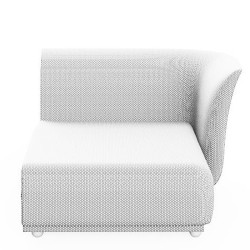 Sofa méridienne gauche Suave Vondom tissu déperlant blanc Snow 1041