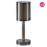 Lot de 2  Lampes Gatsby Prisma Fumée sans fil Vondom Led Lot de 2  Lampes Gatsby Prisma Fumée sans fil Vondom Led