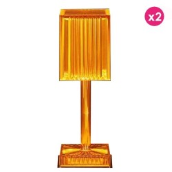 Lot de 2 Lampes Gatsby Cilindro Ambre sans fil Vondom Led