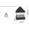 BarBecue Ferlux para pose o ladrillos refractarios y acero con hotte