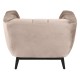 Sillón de terciopelo beige Marao KosyForm