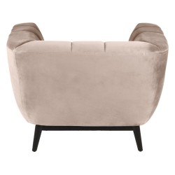 Poltrona in velluto beige Marao KosyForm