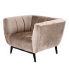 Fauteuil en velours beige Marao KosyForm