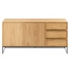 Buffet Bois 160x78 en chêne contreplaqué et acier noir KosyForm