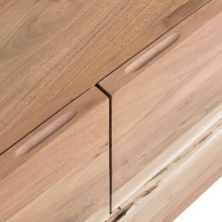 Buffet en bois massif 148x85 acacia et pieds métal KosyForm